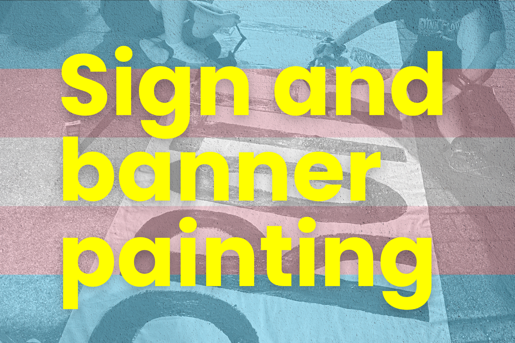 Sign and banner